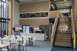 The kowhaiwhai in the staff café