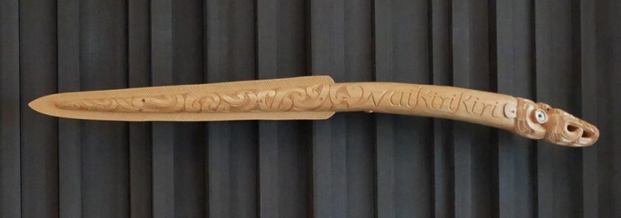 Tuna, carved to celebrate thenaming of the Lincoln Allan Herbarium ‘Waikirikiri’.
