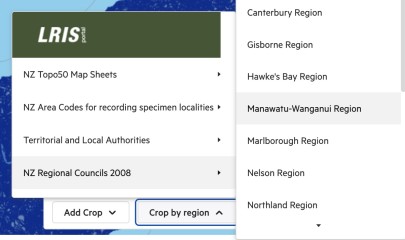 Image: you can choose to crop by various geographical extents