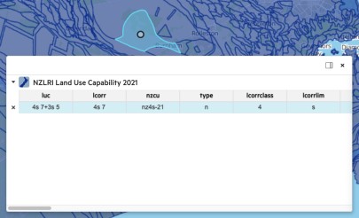 Image: Relevant data will show in the Spatial Query window