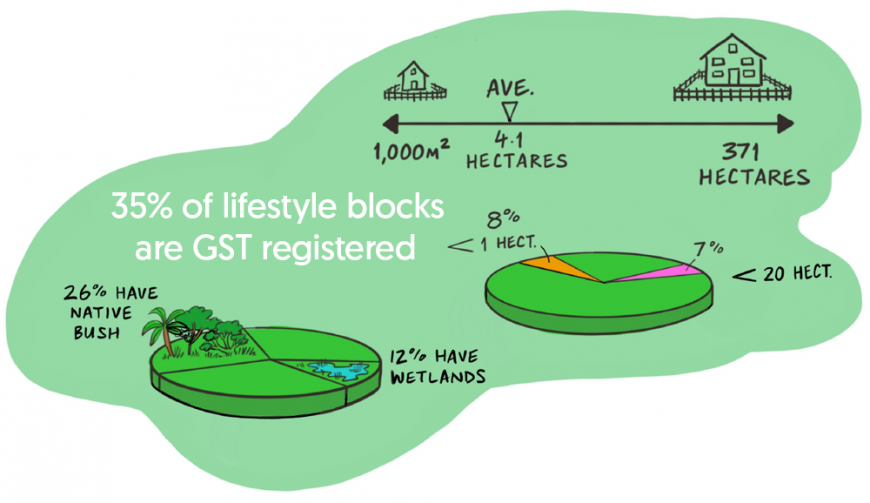 Lifestyle block owners overview: size and GST