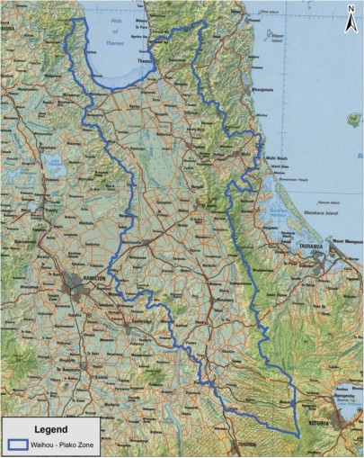 Map: Waihou-Piako Catchment