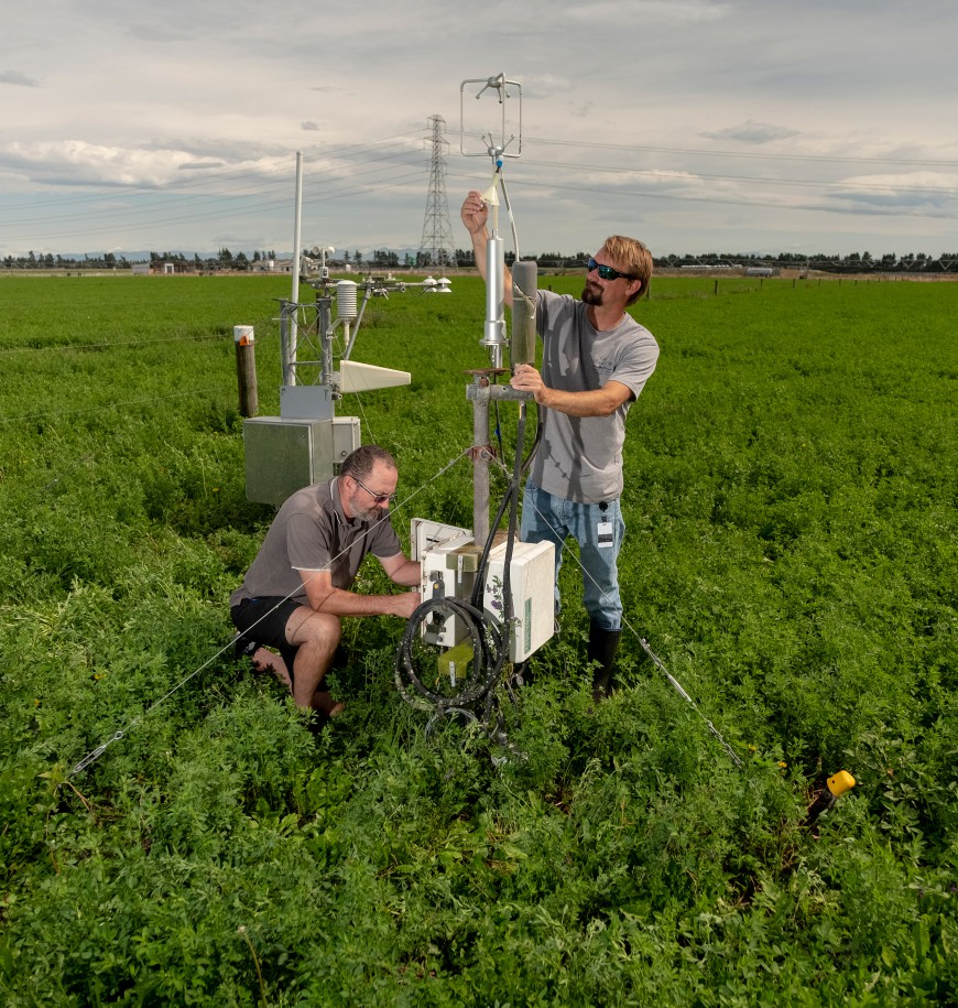 Continuous measurements of water vapour and carbon dioxide exchange at paddock scale above lucerne to determine seasonal and annual ecosystem net water and carbon balances (Bradley White)