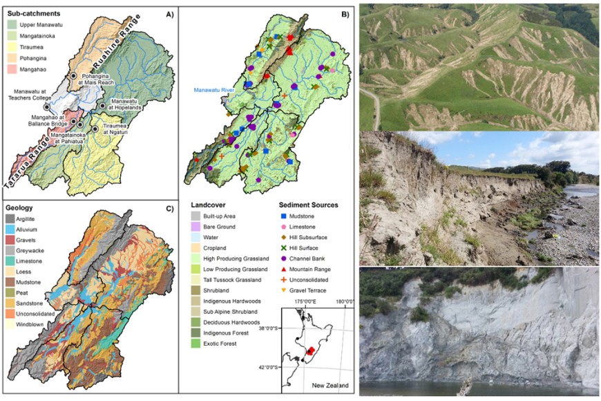 Figure 1. Erosion source characterisation for the Manawatū catchment. (Source: Vale et al. 2016)