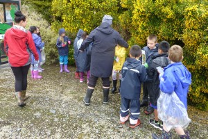 Teachers and students on field trip.