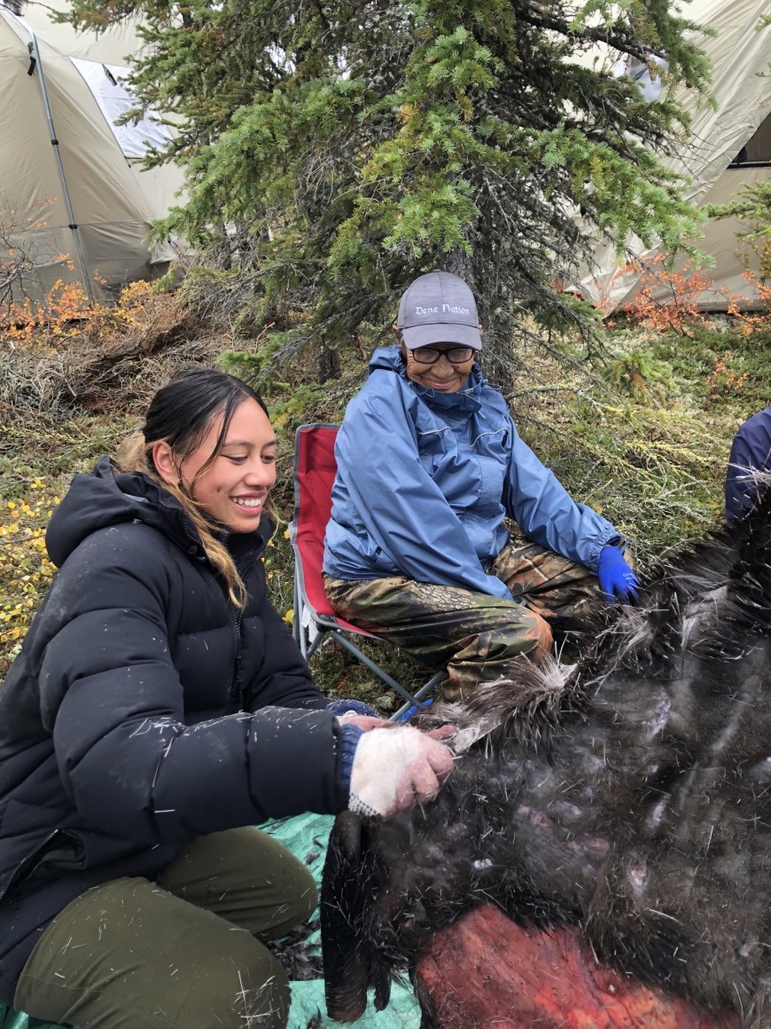 Karioi White with Dene woman