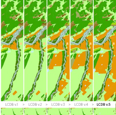 Progressive improvements in land-cover mapping have been made with each new version of the LCDB