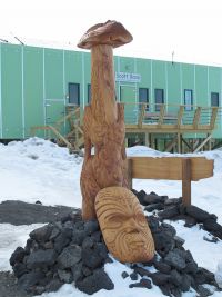 The pou erected at Scott Base in 2013