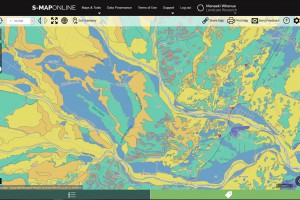 Map showing soil moisture near Waipawa, Central Hawke's Bay