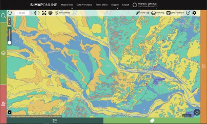 Map showing soil moisture near Waipawa, Central Hawke's Bay