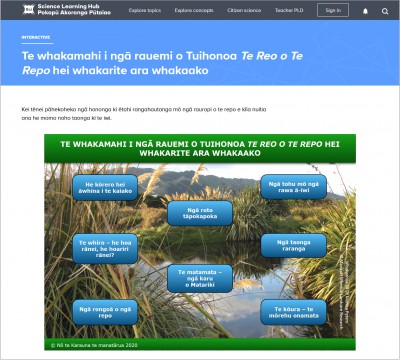 Tuihonoa Te Reo o Te Repo – online bilingual wetland educational resources