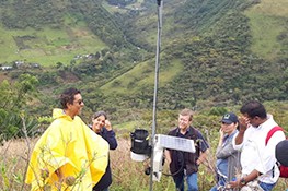 Rainfall recording site Isabelilla subcatchment Rio Palo near Tacueyo Cauca Colombia