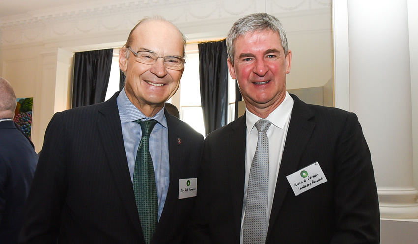 Sir Rob Fenwick (left) with Richard Gordon, July 2019.