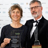 Bev Clarkson with Bruce Clarkson at The Kudos Awards