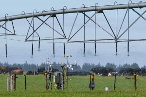 Example of a flux tower on a dairy farm in mid-Canterbury. Photo: John Hunt.