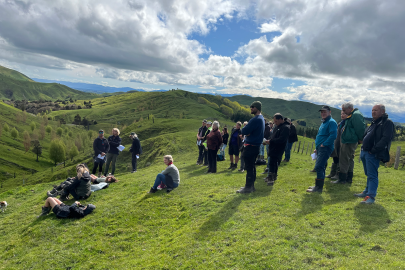 Participants at a workshop held as part of the silvopastoral system design research.