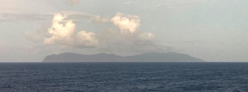 Rangitāhua Island from the sea.