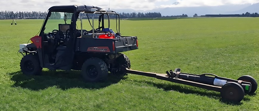 Non-invasive proximal soil sensing digital data acquisition instruments in action on the Lincoln University dairy farm.