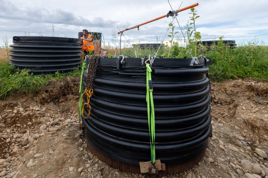 The installation of the lysimeters deep into the fields on the Canterbury plains. The installation of the lysimeters deep into the fields on the Canterbury plains.