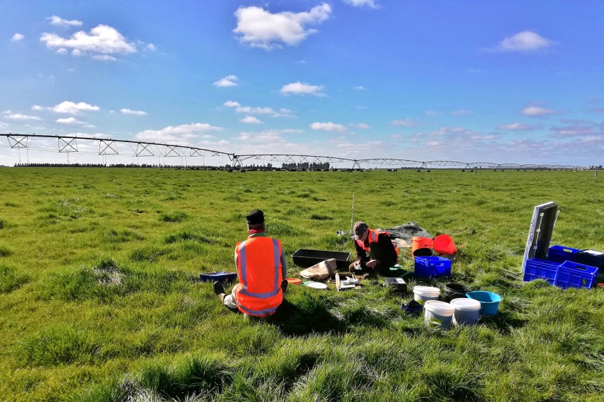 Soil physical sampling on the Canterbury Plains