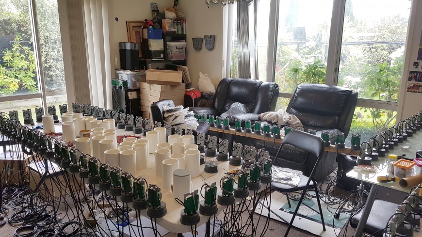 Figure 1: Assembly of the sensor nodes in J. Ekanayake’s living room during Covid-19 lockdown.