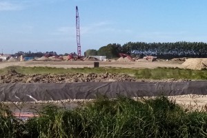 th Figure 2. Broad-acre greenfield residential development at Lincoln, Canterbury showing soil disturbance during infrastructure (roads, drainage, water supply) development.