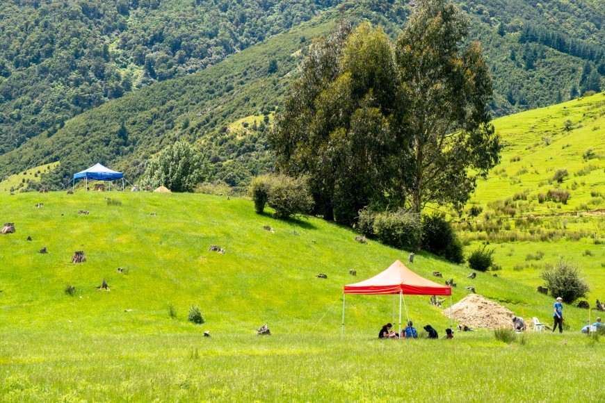 Figure 4. The landscape from floodplain and river terraces to hill country beyond. (Photo: Kirstin Deuss)