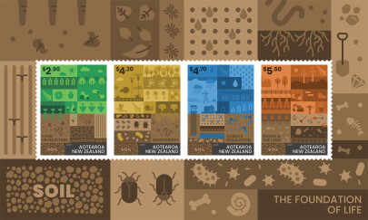 'Soil – The Foundation of Life' miniature sheet. 'Soil – The Foundation of Life' miniature sheet.