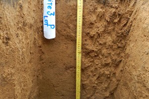 Fig 2. A soil pit of an allophanic soil under pasture.