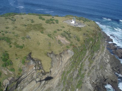 Quartzite cliffs at Puysegur Point, Fiordland (Rowan Buxton)